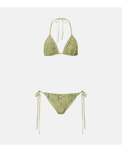 Acne Studios Bedruckter Bikini - Grün