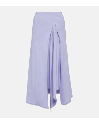 Victoria Beckham Jupe longue asymetrique tie & dye - Violet