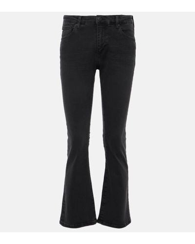 AG Jeans High-Rise Flared Jeans Jodi Crop - Schwarz