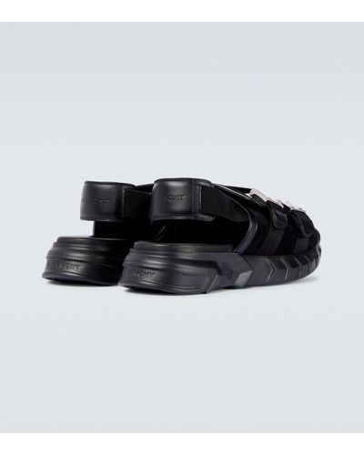Givenchy Sandales Marshmallow en daim et cuir - Noir