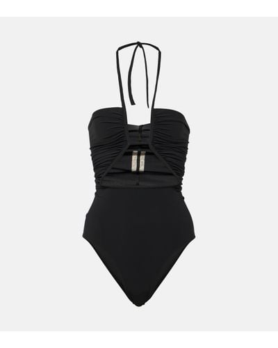 Rick Owens Halterneck Cutout Swimsuit - Black