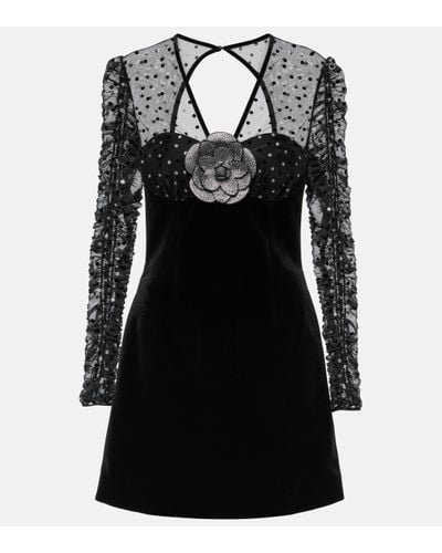 Rebecca Vallance Whitney Embellished Minidress - Black