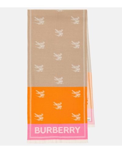 Burberry Echarpe EKD en laine - Orange