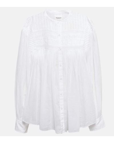 Isabel Marant Plalia Oversized Cotton Blouse - White