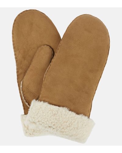 Isabel Marant Mulfi Shearling-lined Leather Mittens - Natural