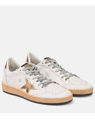 Golden Goose Ball Star Leather Trainers - White