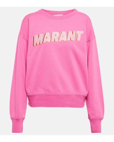 Isabel Marant Mobyli Logo Cotton-blend Sweatshirt - Pink