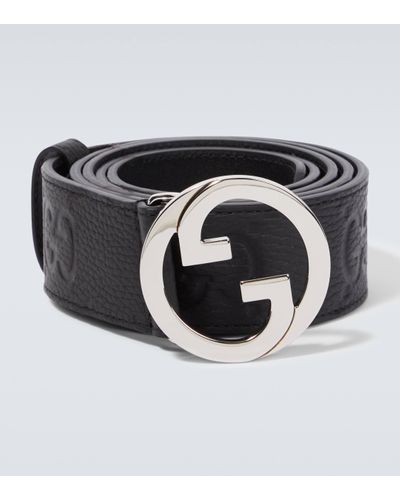 Gucci Blondie Interlocking G Leather Belt - Black