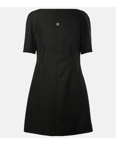 Givenchy Robe midi en laine melangee - Noir