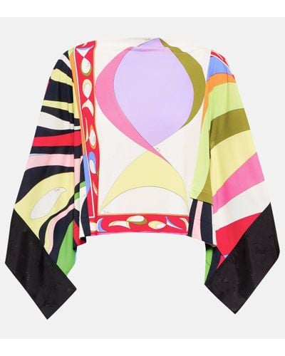Emilio Pucci Printed Jersey Blouse - Multicolour