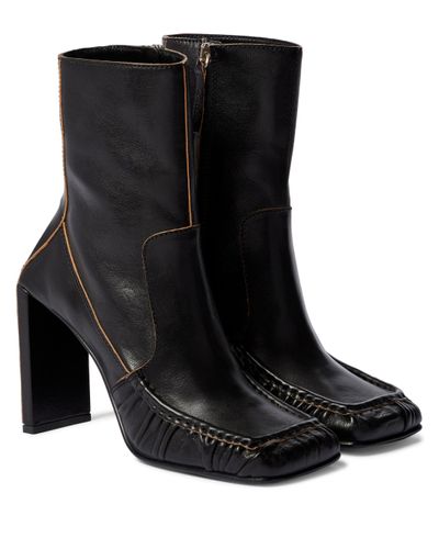 Acne Studios Leather Ankle Boots - Black