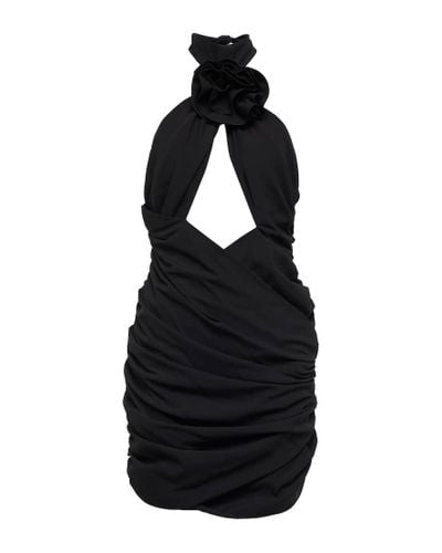 Magda Butrym Vestido corto en mezcla de seda - Negro