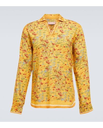 Orlebar Brown Ridley Floral Shirt - Yellow