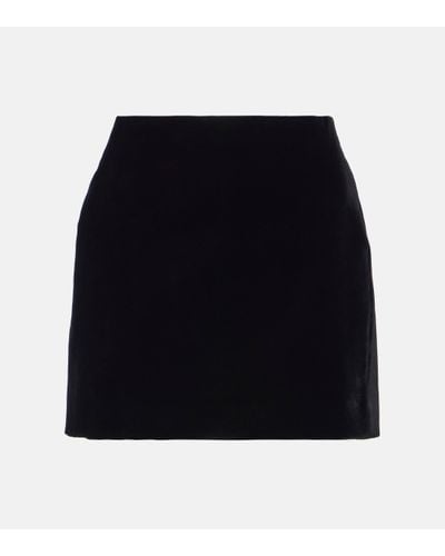 Wardrobe NYC Velvet Miniskirt - Black