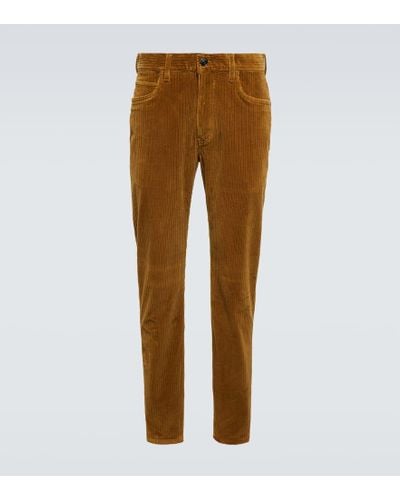 Loro Piana Pantalones slim Doccio de pana - Marrón