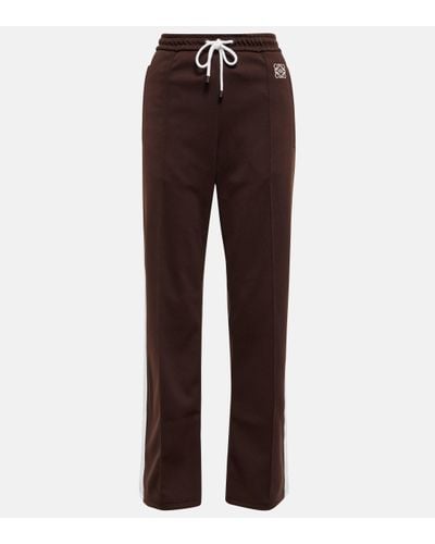 Loewe High-rise Straight Track Trousers - Brown