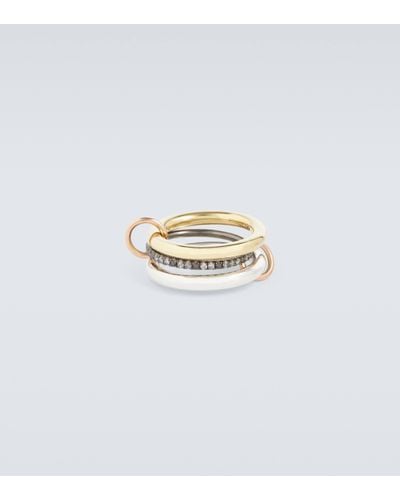 Spinelli Kilcollin Libra 18kt Gold, Rose Gold, And Sterling Silver Ring With Diamonds - Metallic
