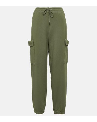 Velvet Cargo Cotton Jersey Sweatpants - Green