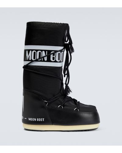 Moon Boot Icon Nylon Snow Boots - Black
