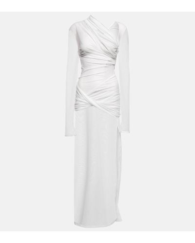 Jacquemus La Robe Piombone Tulle Maxi Dress - White