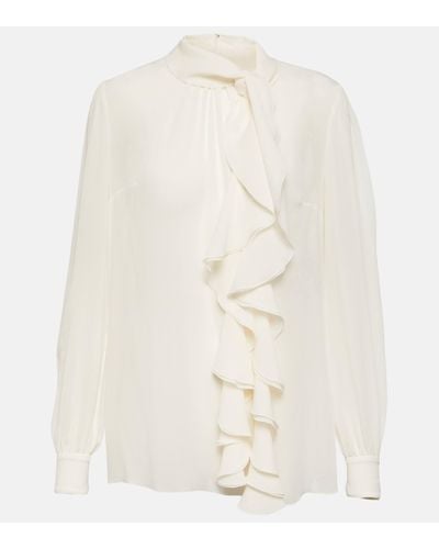 Dolce & Gabbana Blouse en soie - Blanc