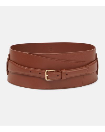 Altuzarra Wrap Leather Belt - Brown