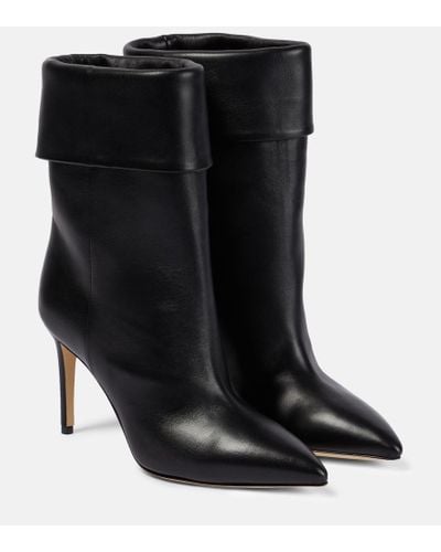 Paris Texas Leather Ankle Boots - Black
