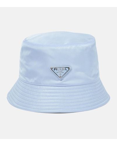 Prada Sombrero de pescador Re-Nylon con logo triangular - Azul