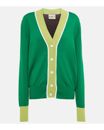 Plan C Cardigan de algodon - Verde