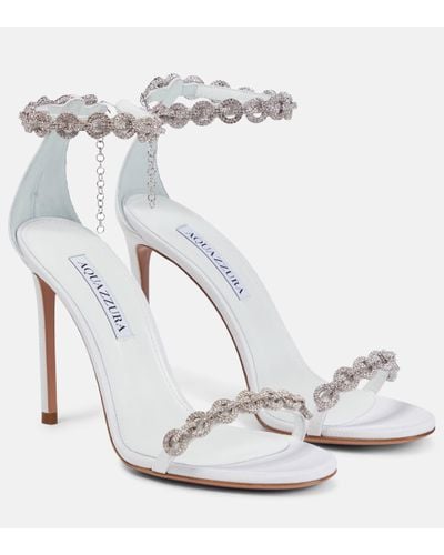 Aquazzura Sandales Love Link 105 a ornements - Blanc