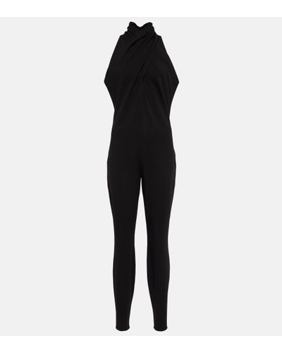 Alaïa Halterneck Crepe Jumpsuit - Black