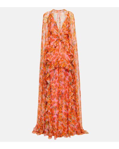 Orange Carolina Herrera Dresses for Women | Lyst
