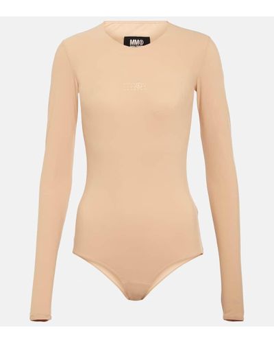 MM6 by Maison Martin Margiela Body con logo - Blanco