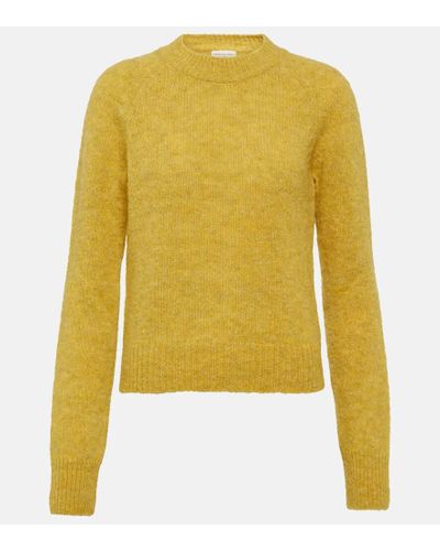 Dries Van Noten Texas Alpaca-blend Sweater - Yellow