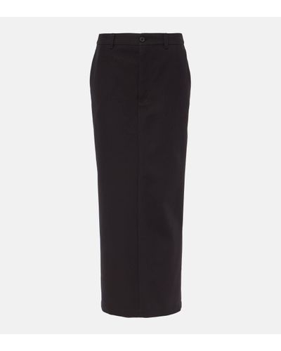Wardrobe NYC Drill Cotton Twill Maxi Skirt - Black
