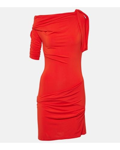 Jacquemus La Mini Robe Drapeado Jersey Minidress - Red