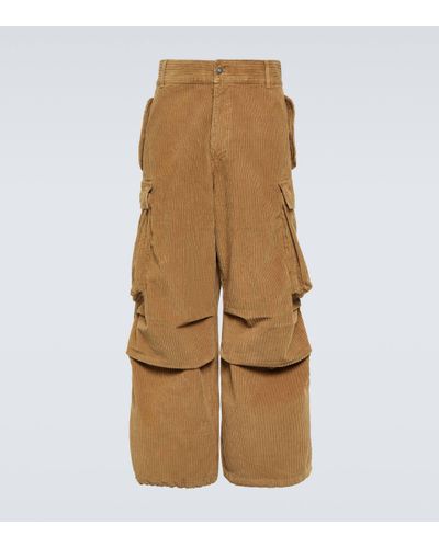 Alanui Pantalon cargo en velours cotele - Neutre