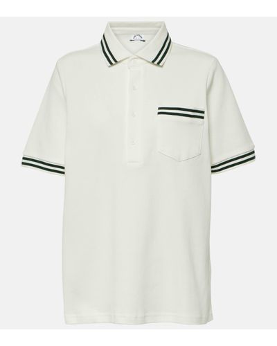 The Upside Hill Cotton Pique Polo T-shirt - White