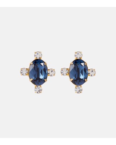 Jennifer Behr Alice Crystal-embellished Earrings - Blue