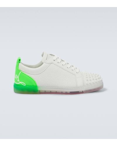 Christian Louboutin Louis Junior Spikes Trainers - Green