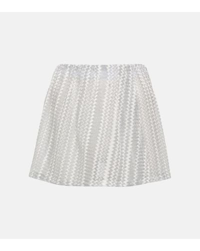 Missoni Minifalda de punto en zigzag - Blanco