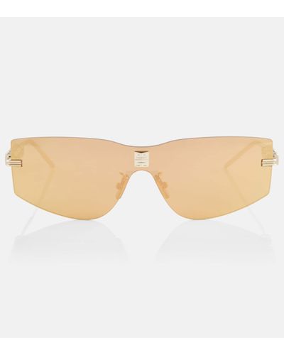 Givenchy 4gem Rectangular-frame Sunglasses - Natural