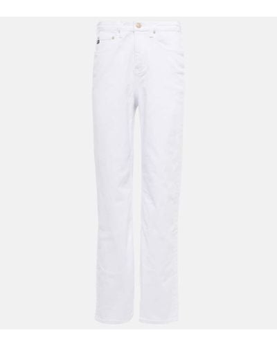 AG Jeans Jeans a vita alta e gamba larga - Bianco