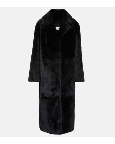 Yves Salomon Shearling Coat - Black