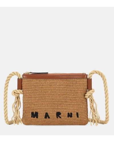 Marni Cotton-blend Crossbody Bag - Brown