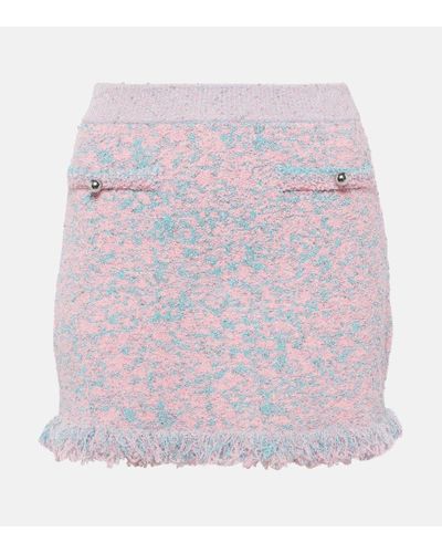 Rabanne Tweed Miniskirt - Pink