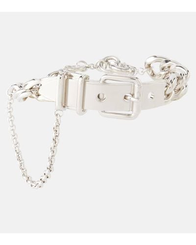 Acne Studios Abelt Chain Bracelet - White