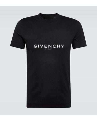 Givenchy Camiseta en jersey de algodon con logo - Negro