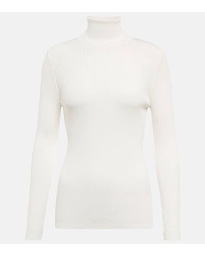 Fusalp Ancelle Ribbed-knit Turtleneck Jumper - White