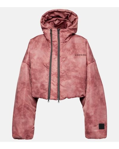 Y. Project Cropped Puffer Jacket - Red